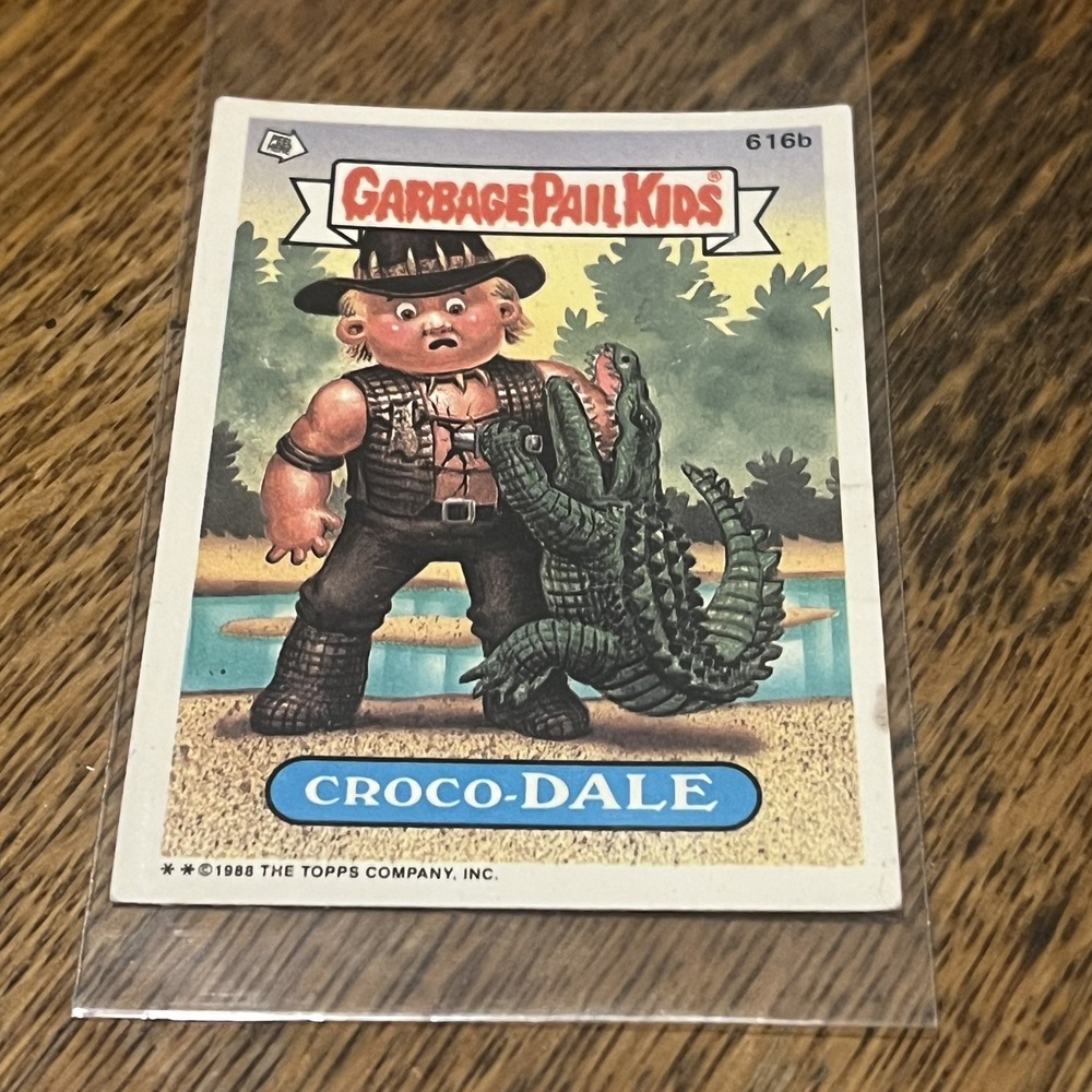 Vintage 1988 Garbage Pail Kids 616b Croco-Dale DIECUT GPK OS15 Topps Card